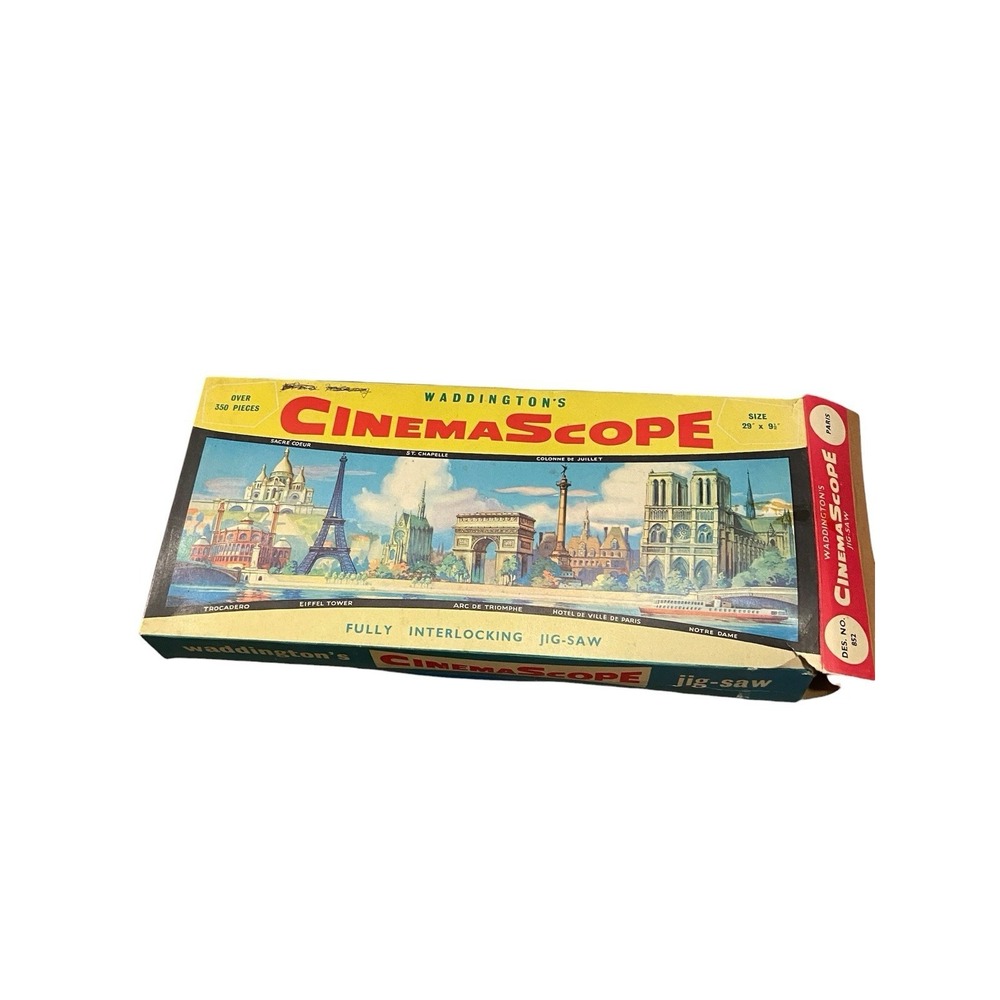 Vintage Waddingtons CinemaScope Paris Jigsaw Puzzle Untested 60's